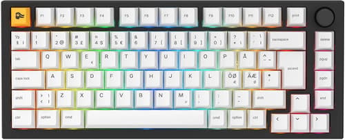 Glorious Gmmk Pro 75% Pre-built Fox Linear Langallinen, Usb-c Valkoinen Näppäimistö
