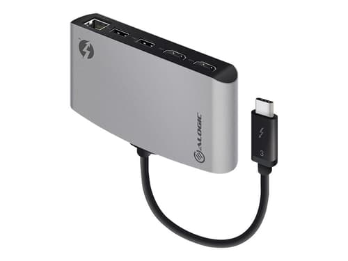 Alogic Thunderbolt 3 Dual Hdmi Portable Docking Station With 4k Thunderbolt 3 Minitelakointiasema