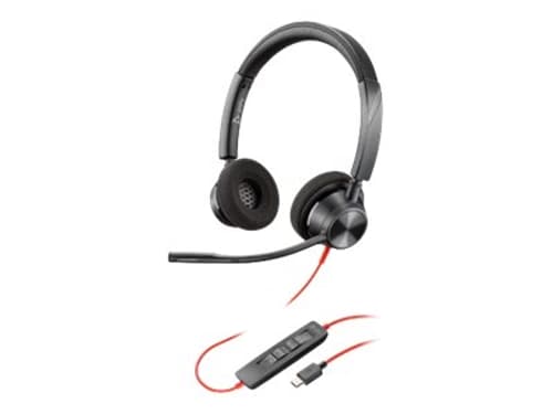 Poly Blackwire 3320 Kuuloke + Mikrofoni Usb-c Microsoft Teamsille Stereo Musta
