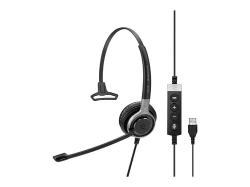 Epos Impact Sc630 Usb Ml Kuuloke + Mikrofoni Usb-a Microsoft Teamsille, Optimoitu Uc:lle, Skype For Businessille Mono Musta