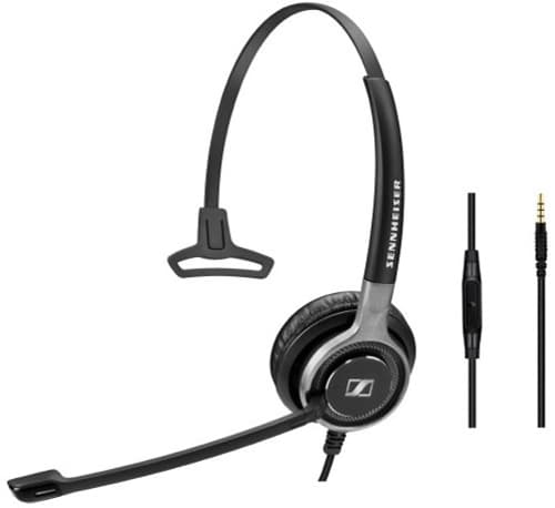 Epos Impact Sc635 Kuuloke + Mikrofoni 3,5 Mm Jakkiliitin Mono Hopea, Musta
