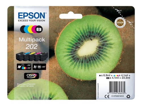 Epson Muste Monipakkaus (bk/c/m/y/pbk) 202 - Xp-6005