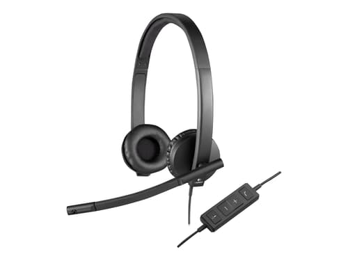 Logitech Usb H570e Kuuloke + Mikrofoni Stereo Musta