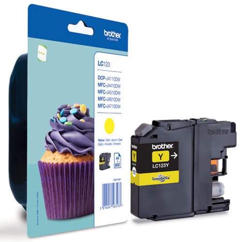 Brother Muste Keltainen Lc123y - Mfc-j4510dw