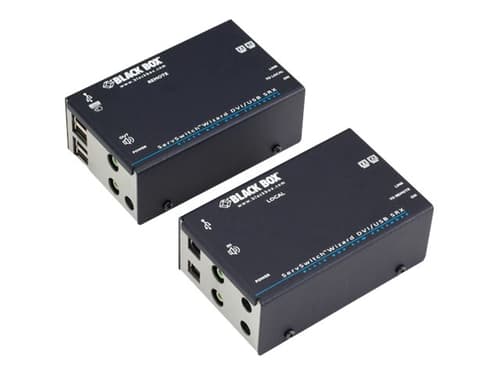 Black Box Kvm Extender Over Catx - Dual Dvi Audio Usb 2.0