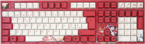 Varmilo Vea109 Koi V2 Mx Brown Langallinen, Usb Pohjoismaat Punainen, Valkoinen Näppäimistö
