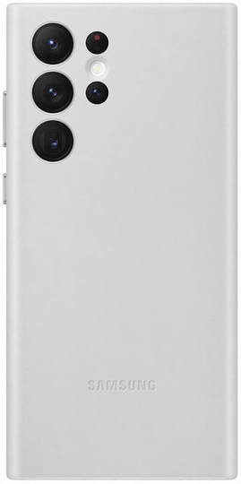 Samsung Leather Cover Samsung Galaxy S22 Ultra Vaalean Harmaa