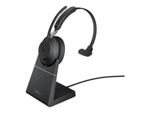 Jabra Evolve2 65 Ms With Stand Kuuloke + Mikrofoni Usb-a Microsoft Teamsille Mono Musta