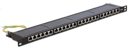 Delock Kytkentäpaneeli 24 Porttia Vaippasuojattu Parikaapeli ( Ftp) Cat 6