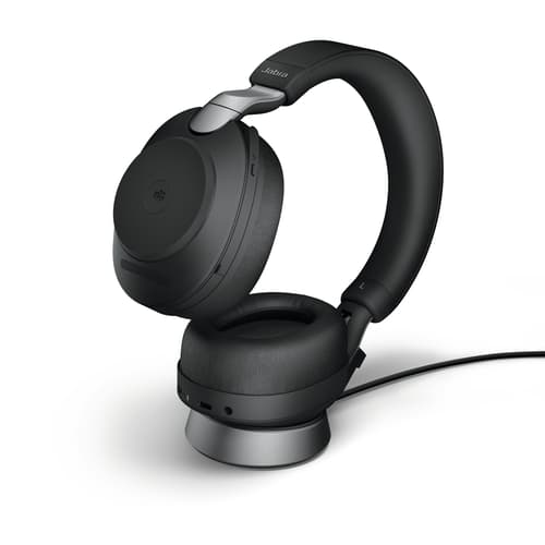 Jabra Evolve2 85 Ms With Stand Kuuloke + Mikrofoni Usb-a Bluetooth-sovittimen Kautta Microsoft Teamsille Stereo Musta