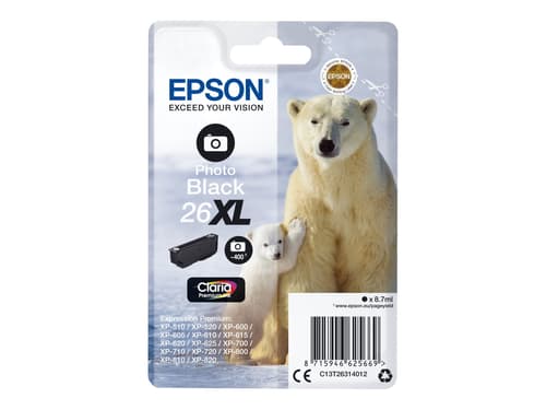 Epson Muste Kuva Musta 26xl Claria Premium