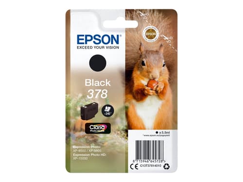 Epson Muste Musta 5.5ml 378 - Xp-15000/xp-8500/xp-8505