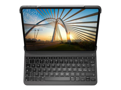 Logitech Slim Folio -for Ipad Pro 11" 1/2/3 -gen Langaton, Bluetooth Le Pohjoismaat Harmaa, Musta Näppäimistö- Ja Kalvokotelo