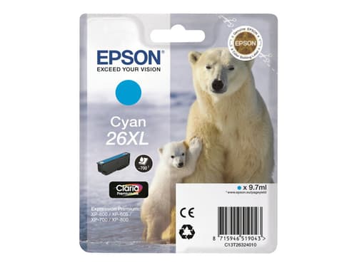 Epson Muste Syaani 26xl Claria Premium