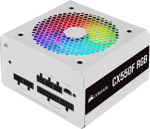 Corsair Cx-f Series Cx550f Rgb White 550w 80 Plus Bronze
