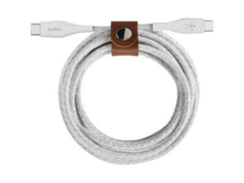 Belkin Usb-c To Usb-c Cable With Strap 1.2m Valkoinen