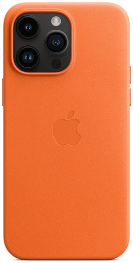 Apple Leather Case With Magsafe Iphone 14 Pro Max Oranssi