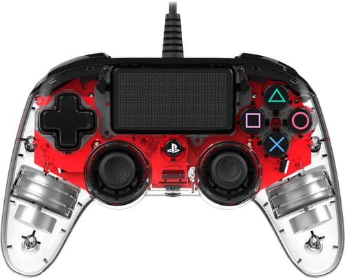 Nacon Wired Illuminated Compact Controller Ps4 - Red