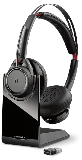 Poly Voyager Focus Uc Microsoft B825-m Kuuloke + Mikrofoni Microsoft Teamsille, Skype For Businessille Stereo Musta