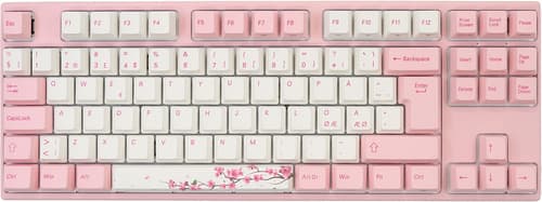 Varmilo Vea88 Sakura V2 Mx Red Langallinen, Usb Pohjoismaat Pinkki, Valkoinen Näppäimistö
