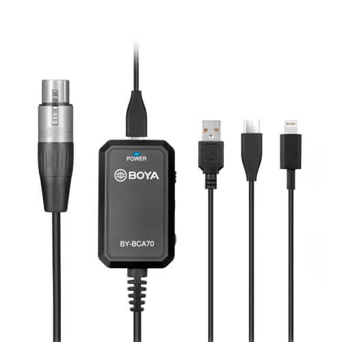 Boya By-bca70 Audio Adapter For Xlr Microphones To Mobile Devices Musta