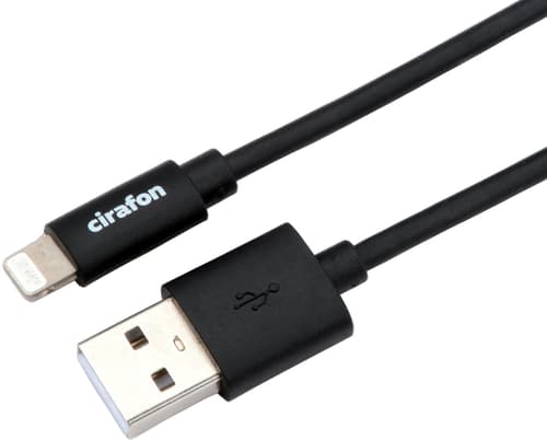 Cirafon Am To Lightning Cable 1.0m - Black - New Mfi# 1m