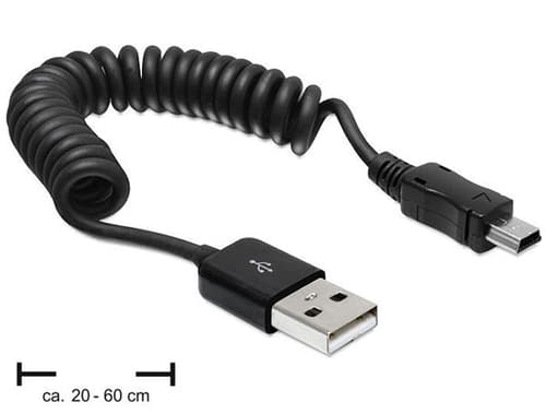 Delock Usb-kaapeli 0.6m 4 Nastan Usb- A Uros Mini-usb Tyyppi B Uros