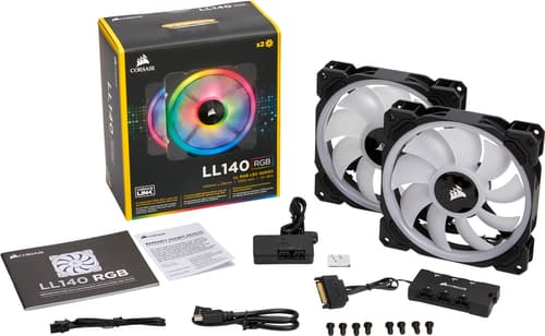 Corsair Ll140 Rgb Double Pack + Lighting Node Pro 140 Mm