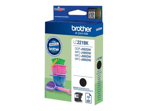 Brother Muste Musta Lc-221bk - Dcp-j562dw/mfc-j480dw/j680dw