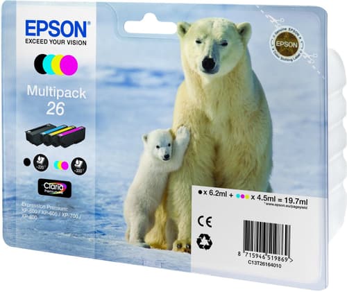 Epson Muste Monipakkaus 4-colors 26 Claria Premium