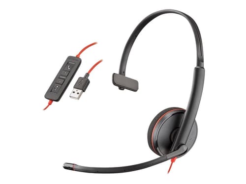 Poly Blackwire C3210 Usb Kuuloke + Mikrofoni Usb-a Mono Musta