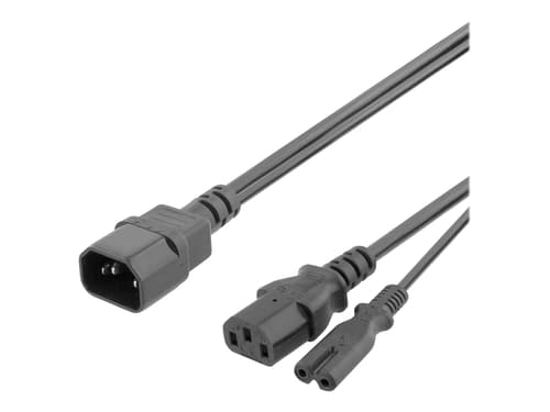 Deltaco Del-109ya 0.5m Power Iec 60320 C14 Power Iec 60320 C13, Power Iec 60320 C7