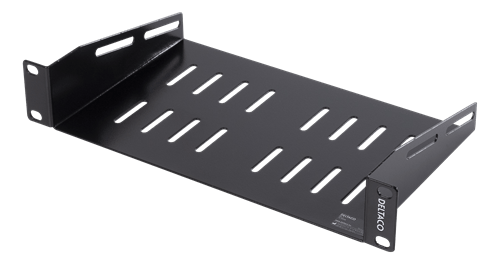 Deltaco 10" Shelf 1u Black 10"