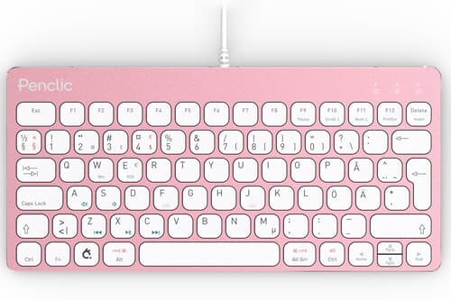 Penclic Mini Keyboard C3 Pro Langallinen, Usb Ruotsalainen/suomalainen Pinkki Näppäimistö
