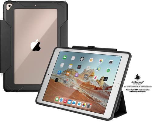 Panzerglass Rugged Flip Cover Ipad 7th Gen (2019), Ipad 8th Gen (2020), Ipad 9th Gen (2021), Ipad Air 10,5" Läpinäkyvä, Musta
