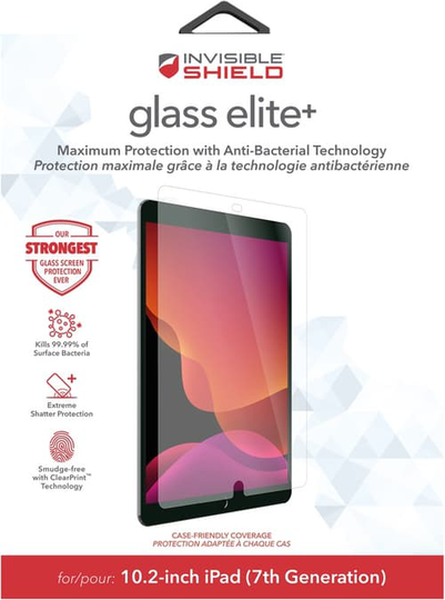 Zagg Invisibleshield Glass Elite+ Ipad 2019, Ipad 8th Gen (2020), Ipad 9th Gen (2021)