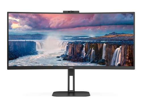 Aoc Cu34v5cw 34" Wqhd Va 21:9 Curved 3440 X 1440