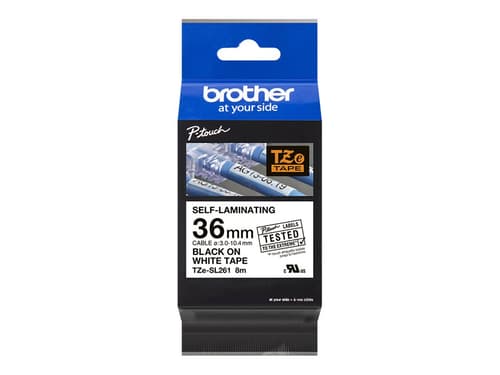 Brother Tarranauha Tze-sl261 36mm Laminoitu Musta/valkoinen
