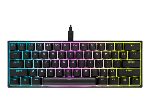 Corsair K65 Rgb Mini 60% Mechanical Gaming Keyboard Langallinen, Usb Pohjoismaat Musta Näppäimistö