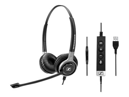Epos Impact Sc665 Usb Uc & Ml & Duo Kuuloke + Mikrofoni 3,5 Mm Jakkiliitin, Usb-a Microsoft Teamsille, Optimoitu Uc:lle, Skype For Businessille Stereo Hopea, Musta