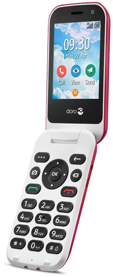 Doro 7081 Kaksois-sim Punavalkoinen