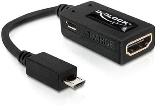 Delock Video / Audio Adapteri 5 Pin Micro-usb Type B Uros 5 Pin Micro-usb Type B, Hdmi Tyyppi A Naaras