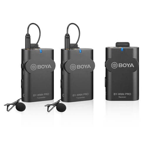 Boya By-wm4 Pro K2 Dual-channel Digital Wireless Microphone Musta