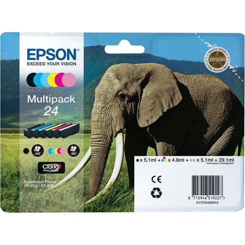 Epson Muste Monipakkaus 6-colors 24 Claria Kuva Hd