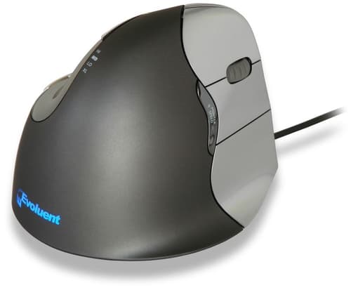 Evoluent Verticalmouse 4 Langallinen 2,600dpi Hiiri Harmaa, Hopea