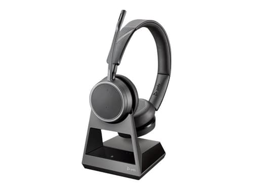 Poly Poly Voyager 4220 Office 1-way Base Kuuloke + Mikrofoni Stereo Harmaa, Musta