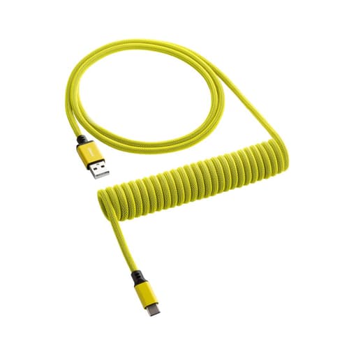 Cablemod Classic Coiled Cable - Dominator Yellow 1.5m 24-nastainen Usb-c Uros 4 Nastan Usb- A Uros