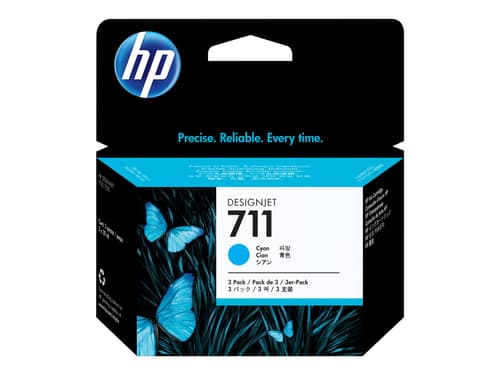 Hp Muste Syaani 711, 29ml - Dj T120 - 3-pack