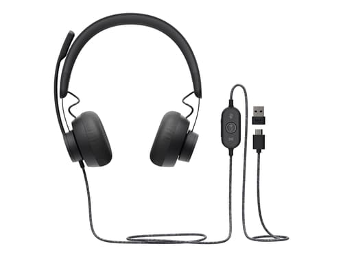 Logitech Zone Wired Teams Kuuloke + Mikrofoni Usb-c Microsoft Teamsille Stereo Musta