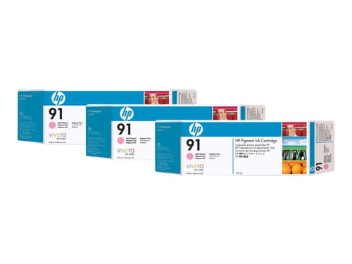 Hp Muste Kevyt Magenta No.91 - Z6100 775ml 3-pack